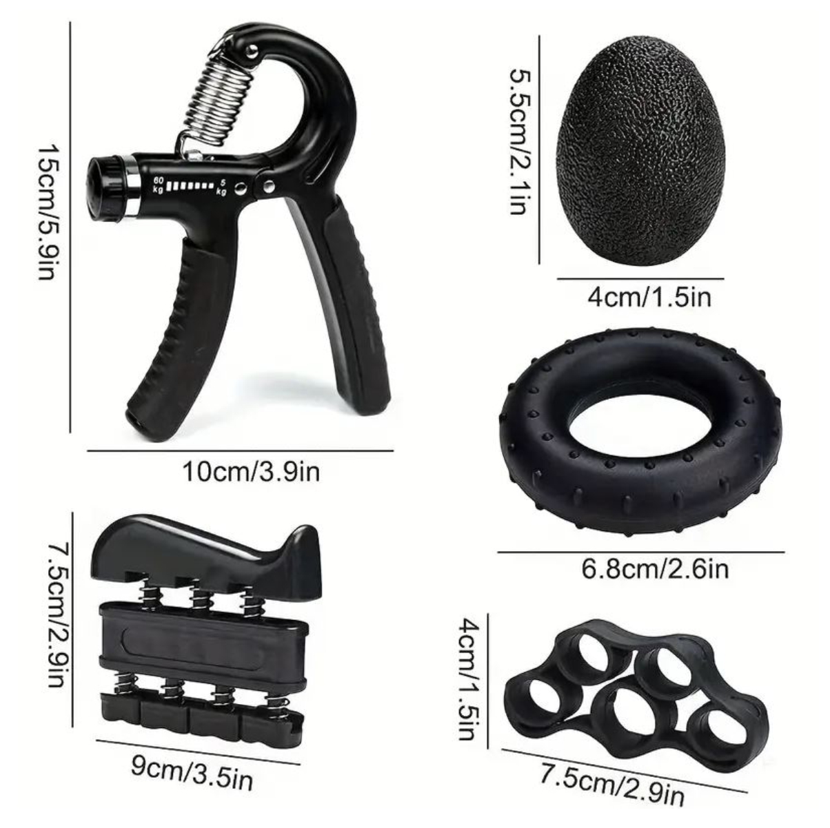 Fortalecedor De Agarre 5 En 1 Terapia